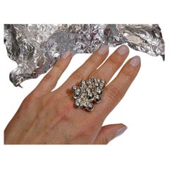 18k White Gold Diamond Bubble Ring