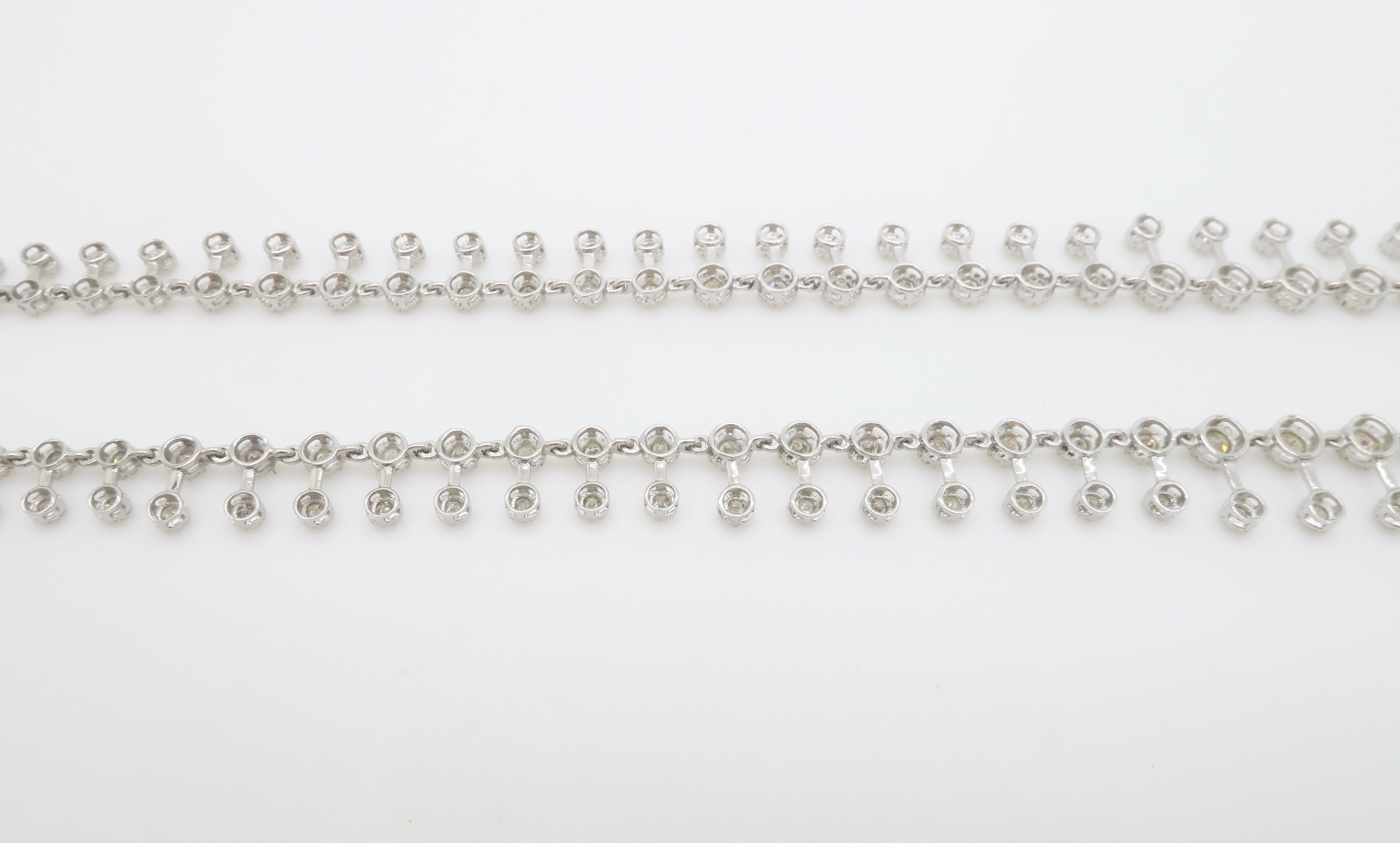 18k White Gold Diamond Choker Necklace 7
