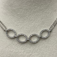 18K White Gold Diamond Choker Necklace