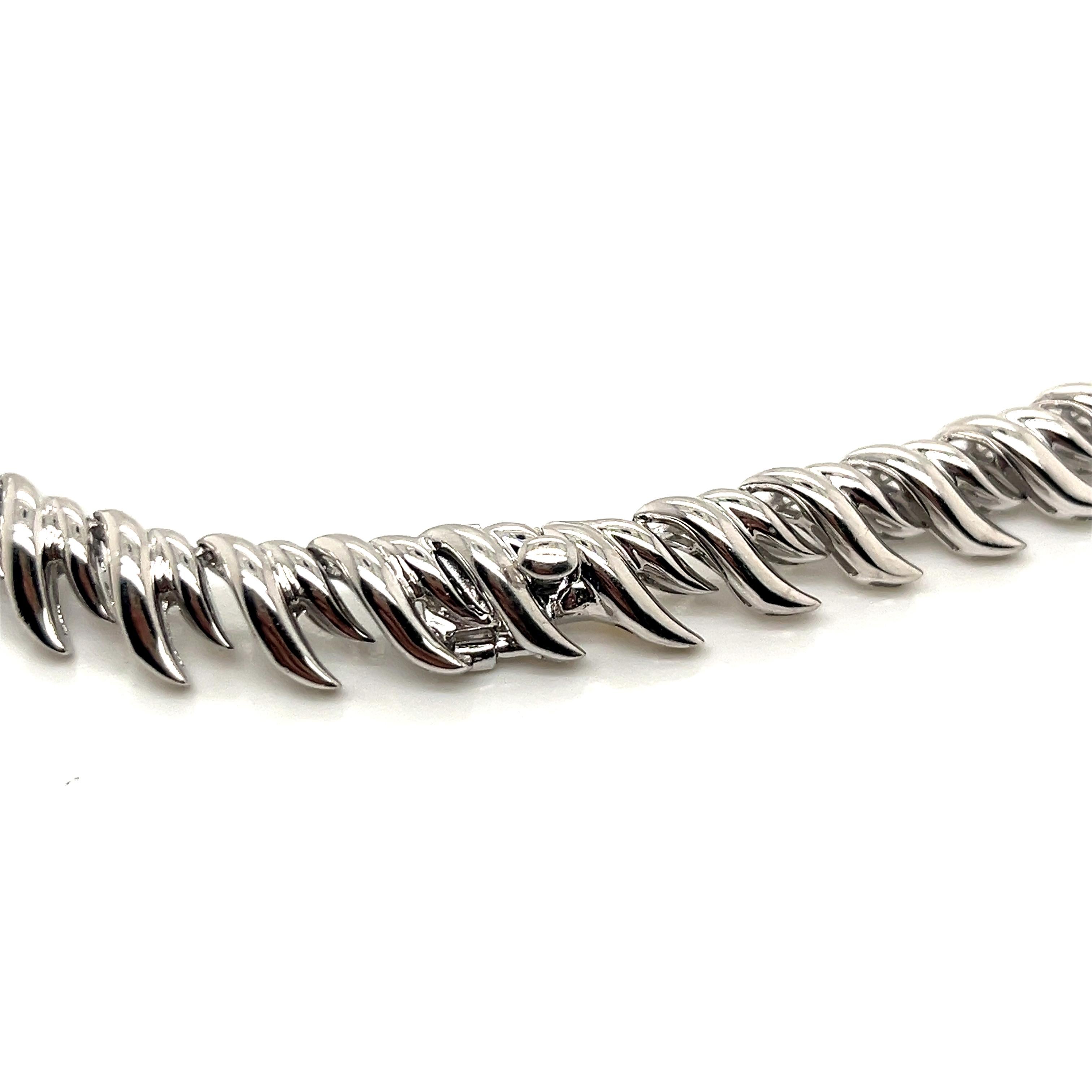 18 Karat Weißgold Diamant-Choker-Halskette Damen im Angebot