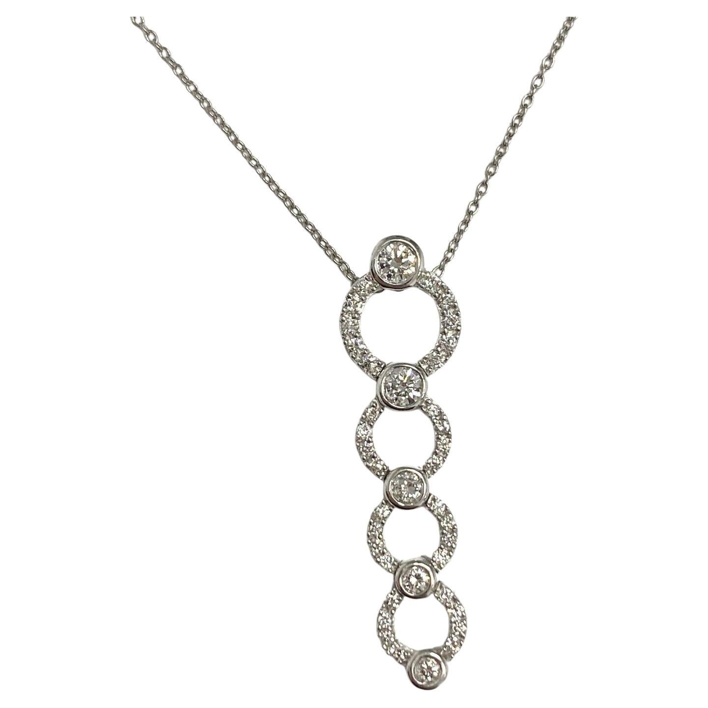 Cartier Love Necklace Collection 18 Karat White Gold Rolo Chain, Circle