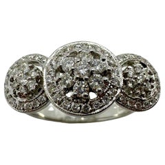 18k White Gold Diamond Cluster Ring