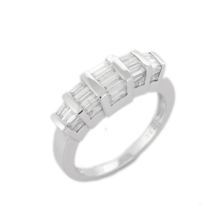 Customizable 18K White Gold Diamond Cocktail Ring For Sale at 1stDibs