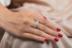 18K White Gold Genuine Diamond Band Ring