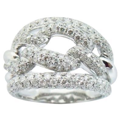 18K Weißgold Diamant-Cocktailring - Anspruchsvoller Glamour
