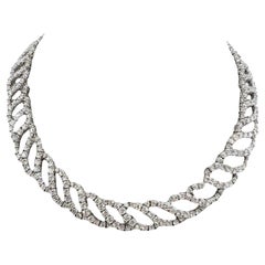 Collar de diamantes de oro blanco de 18 quilates
