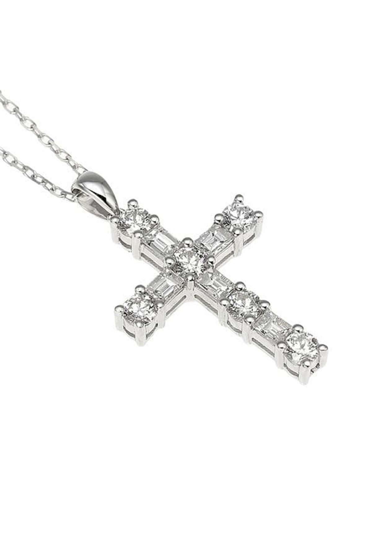Elevate your faith and style with this exquisite 18K White Gold Diamond Cross Pendant Necklace, featuring a radiant 0.62ct diamond.

Details:

* SKU: cin392
* Material: 18K White Gold
* Jewelry Type: Necklace/Pendant Top
* Pendant Size: Approx.