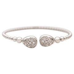 18K White Gold Diamond Cuff Bracelet