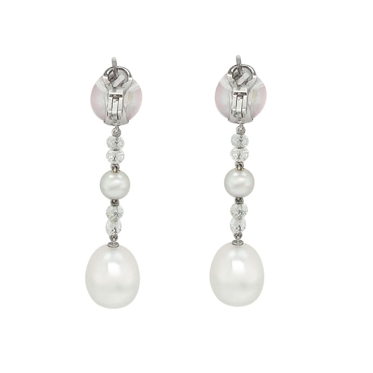 18K White Gold Diamond Cultured Pearl Earring Signed by Chaumet 

Designer: Chaumet
Metal: 18K White Gold
Stamped: Chaumet Paris 750 962086
Condition: Excellent
Gemstone: Diamond
Length: 1.57 inch
Item Weight: 12.7 grams

SKU#E-01975