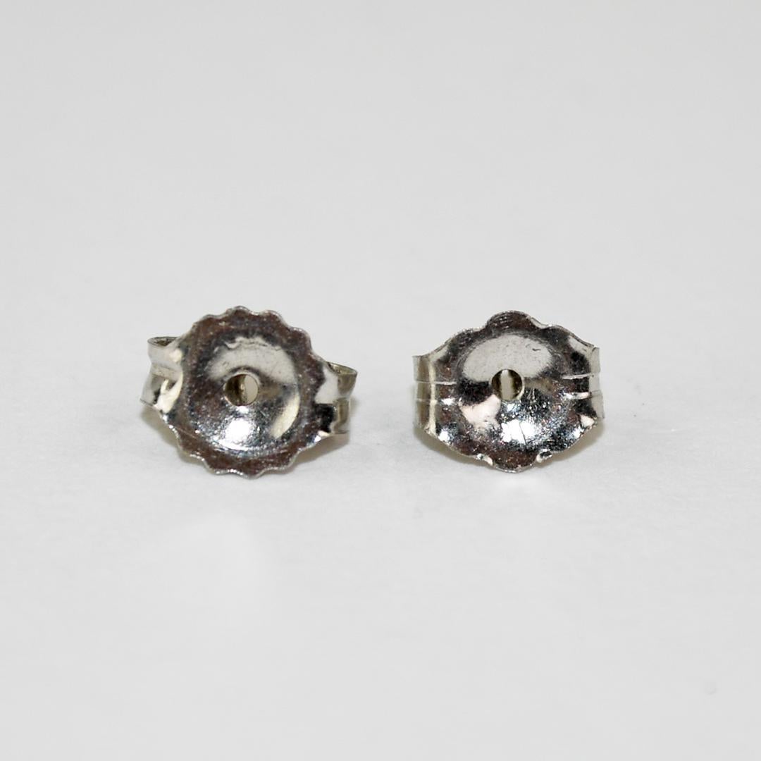 Boucles d'oreilles pendantes en or blanc 18K avec diamant 0.75ct Unisexe en vente