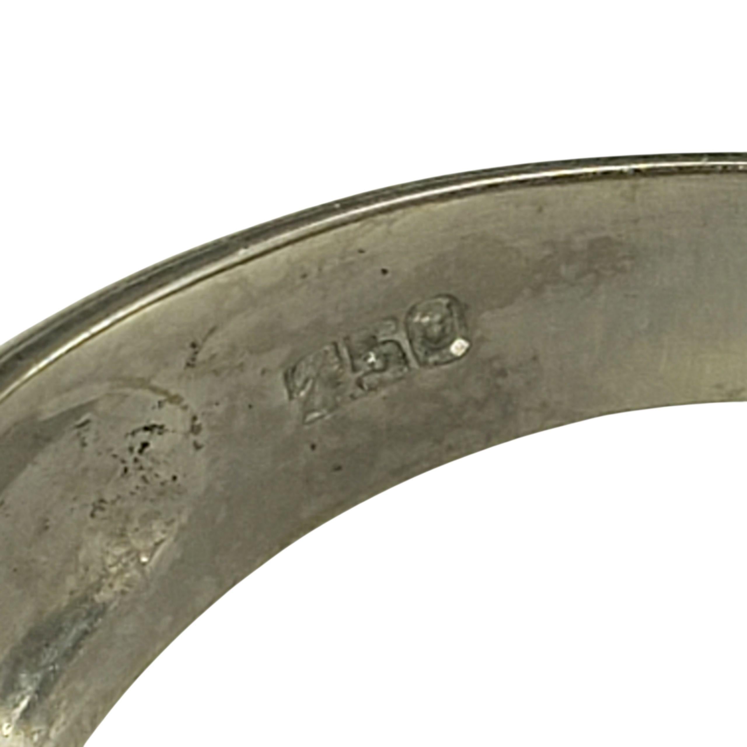 Anello con cupola di diamanti in oro bianco 18K misura 7 #22984 in vendita 1