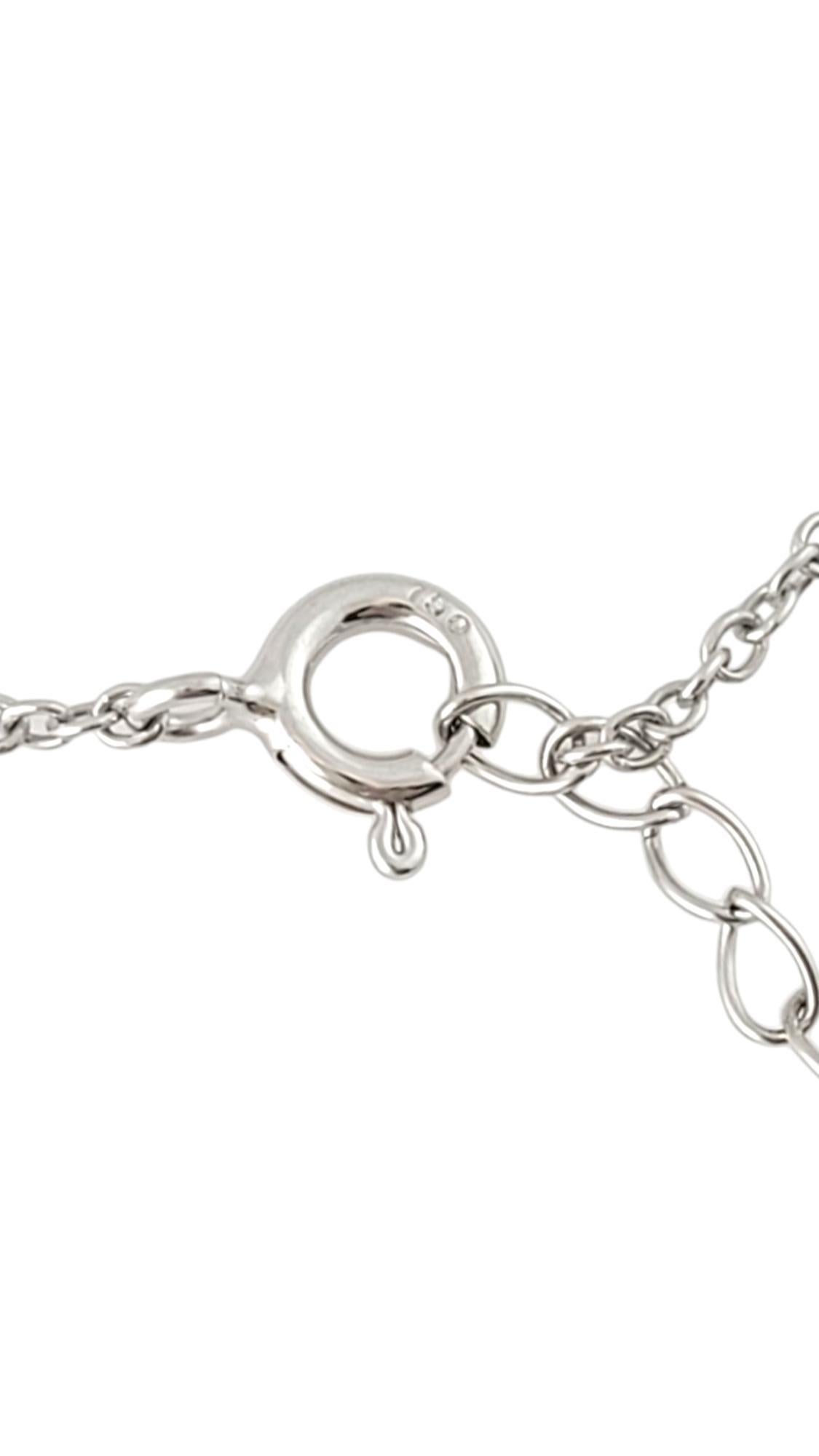 18K White Gold Diamond Drop Pendant Necklace #16410 For Sale 1