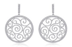 18K White Gold Diamond Earrings