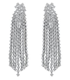 18K White Gold Diamond Earrings