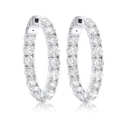 18 Karat Weißgold Diamant-Ohrringe