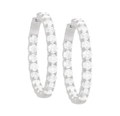 Orecchini con diamanti in oro bianco 18K