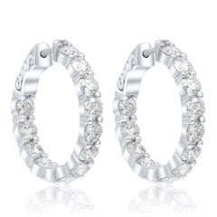 18K White Gold Diamond Earrings