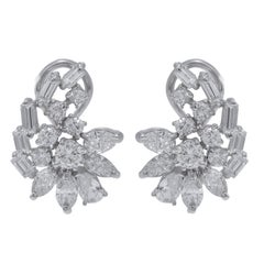 Boucles d'oreilles en or blanc 18 carats et diamants