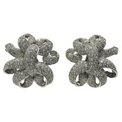 18K White Gold Diamond Earrings