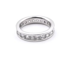 18 Karat White Gold Diamond Eternity Band