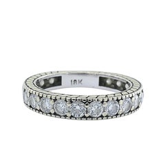 18k White Gold Diamond Eternity Band Ring