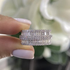 18K White Gold Diamond Eternity Ring – 5.80CT Total Diamonds  WB101