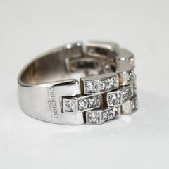 18K White Gold Diamond Flex Link Ring 0.36ct