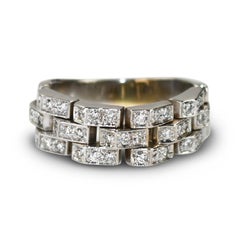 18K White Gold Diamond Flex Link Ring 0.36ct