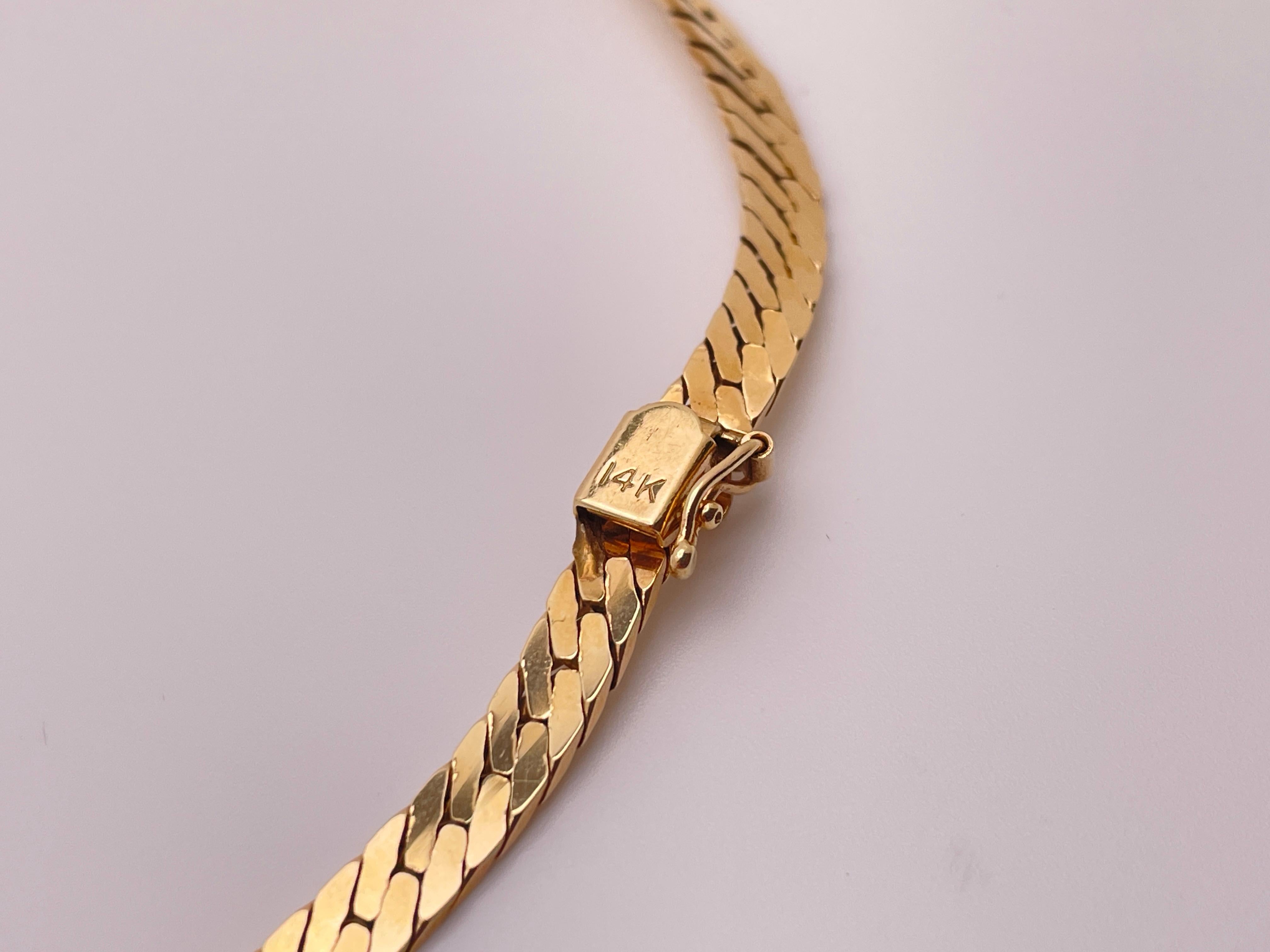 18K White Gold Diamond Floral Lilly Anhänger 14K Yellow Gold Link Chain im Angebot 8