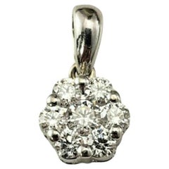 18K White Gold Diamond Flower Pendant #20931