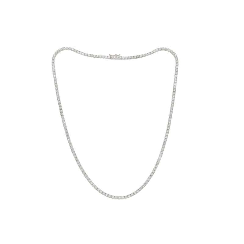 0.29 Carat 14 Karat White Gold Diamond Lariat Necklace For Sale at 1stDibs