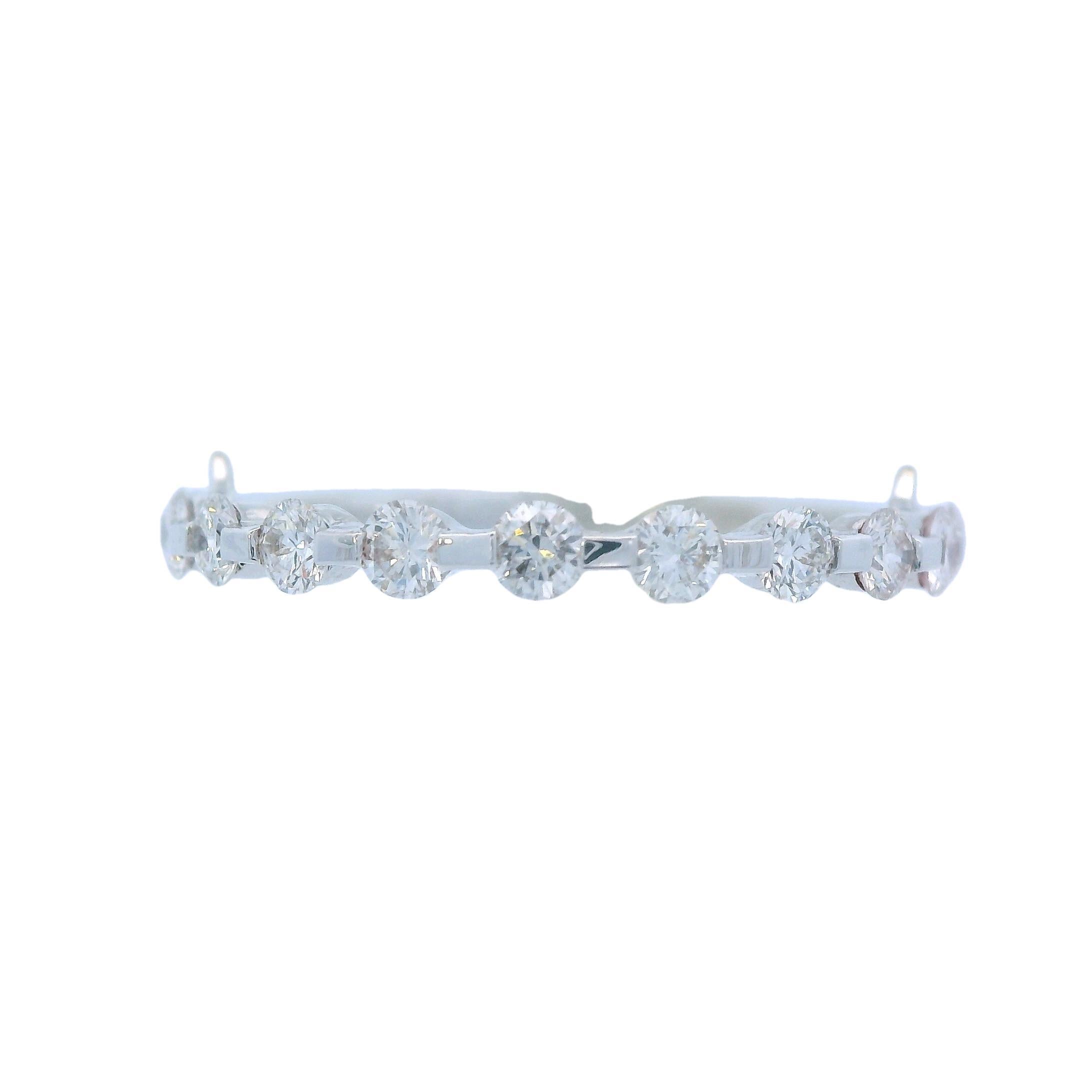 Donna Mezza fascia con diamante in oro bianco 18 carati di Elma Gil in vendita