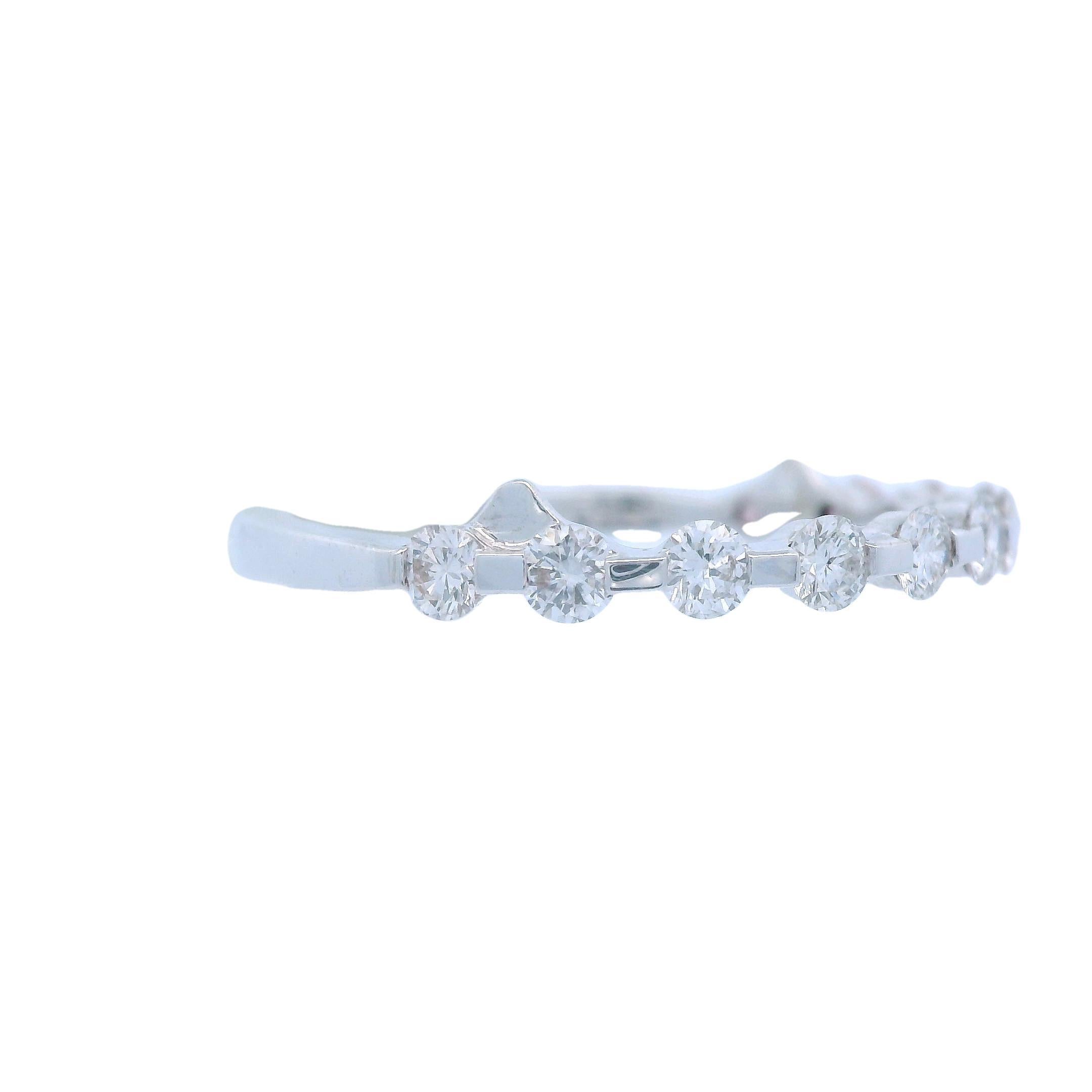 Mezza fascia con diamante in oro bianco 18 carati di Elma Gil in vendita 2