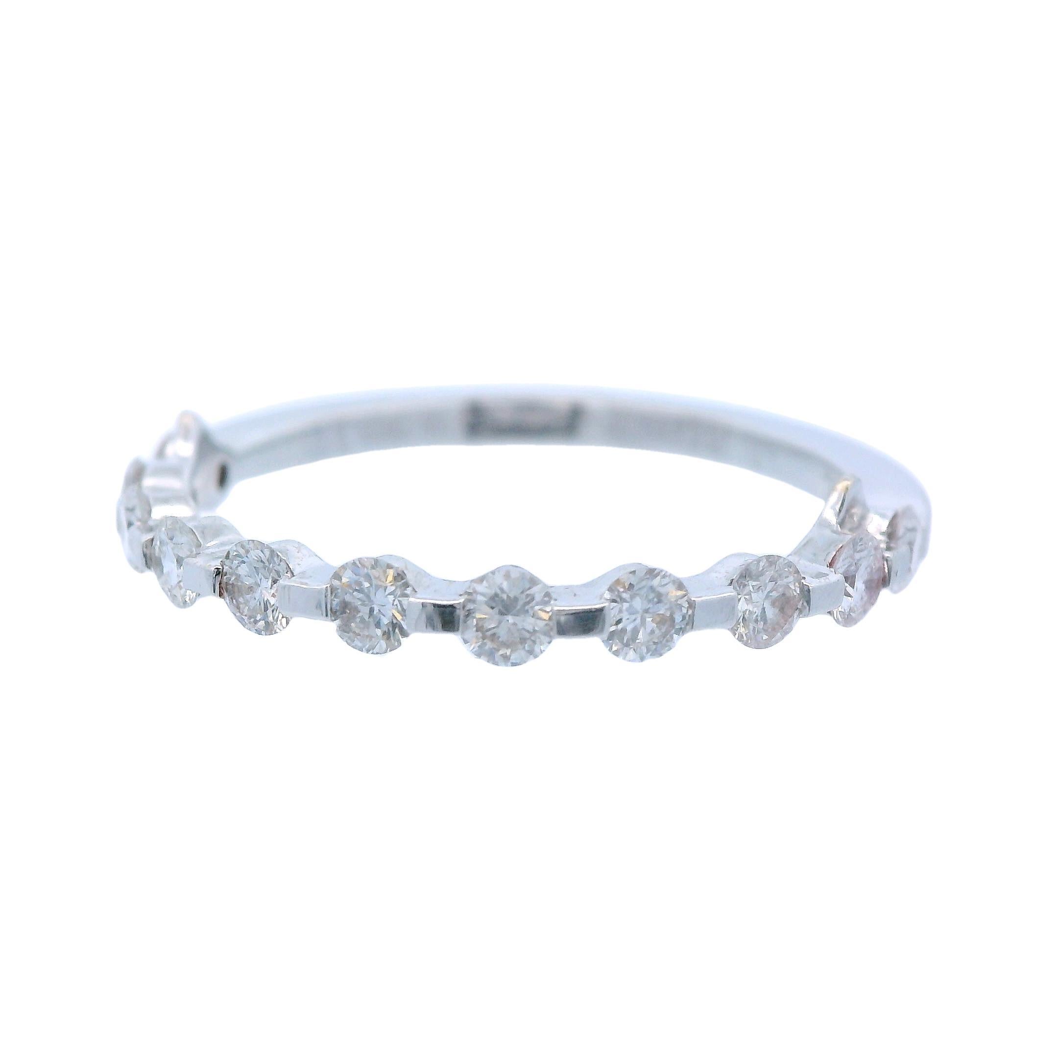 Mezza fascia con diamante in oro bianco 18 carati di Elma Gil in vendita 3