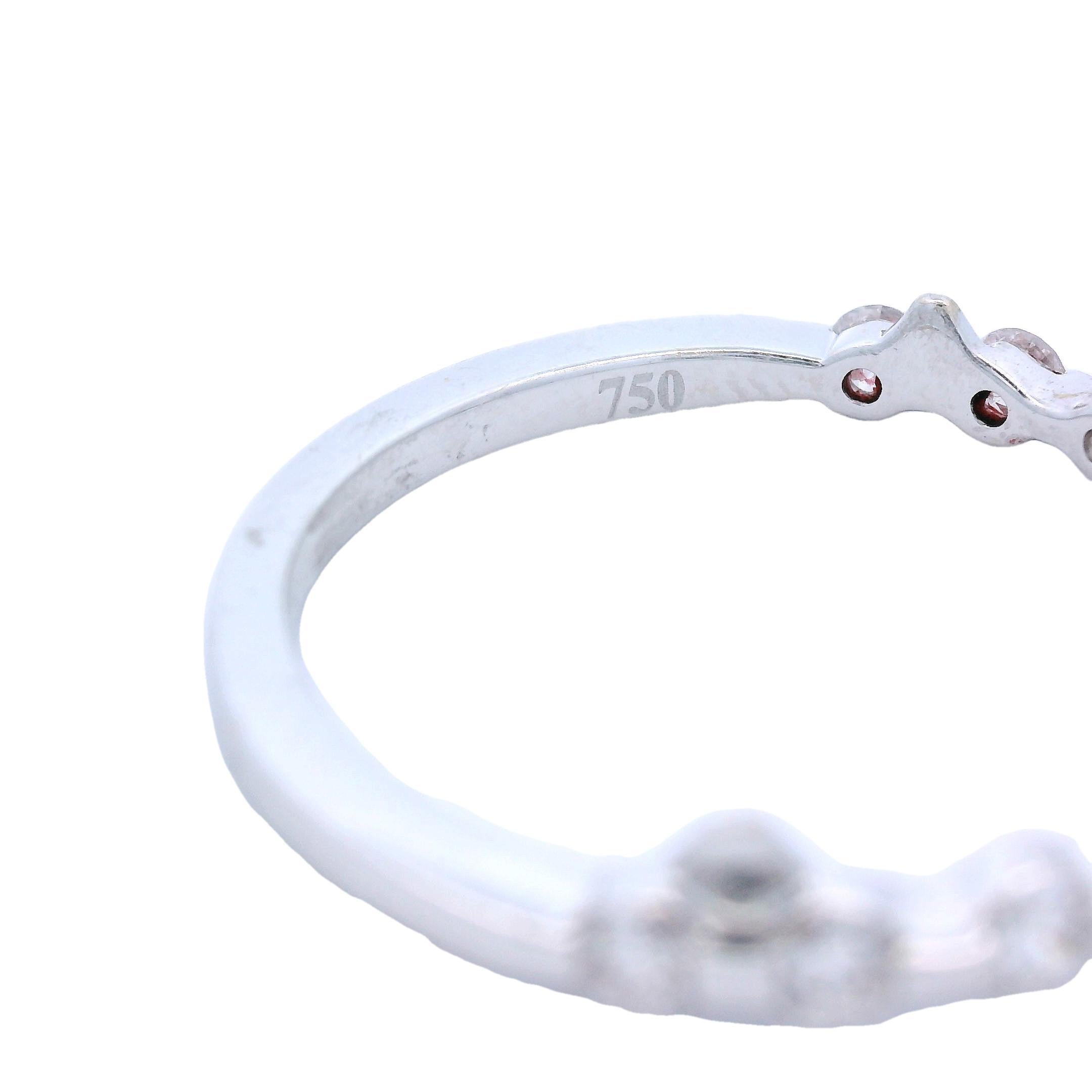 Mezza fascia con diamante in oro bianco 18 carati di Elma Gil in vendita 5
