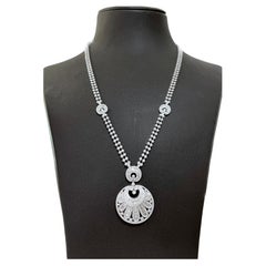 Colgante de diamantes de oro blanco de 18k