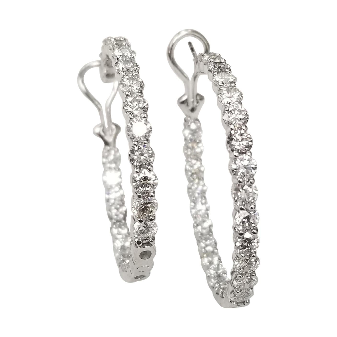 Cartier Juste un Clou Diamond Nail White Gold Hoop Earrings at 1stDibs