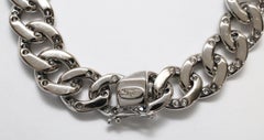 18k White Gold Leo Pizzo Diamond Link Bracelet, 8 inches - 54.5g