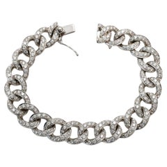 18k White Gold Leo Pizzo Diamond Link Bracelet, 8 inches - 54.5g