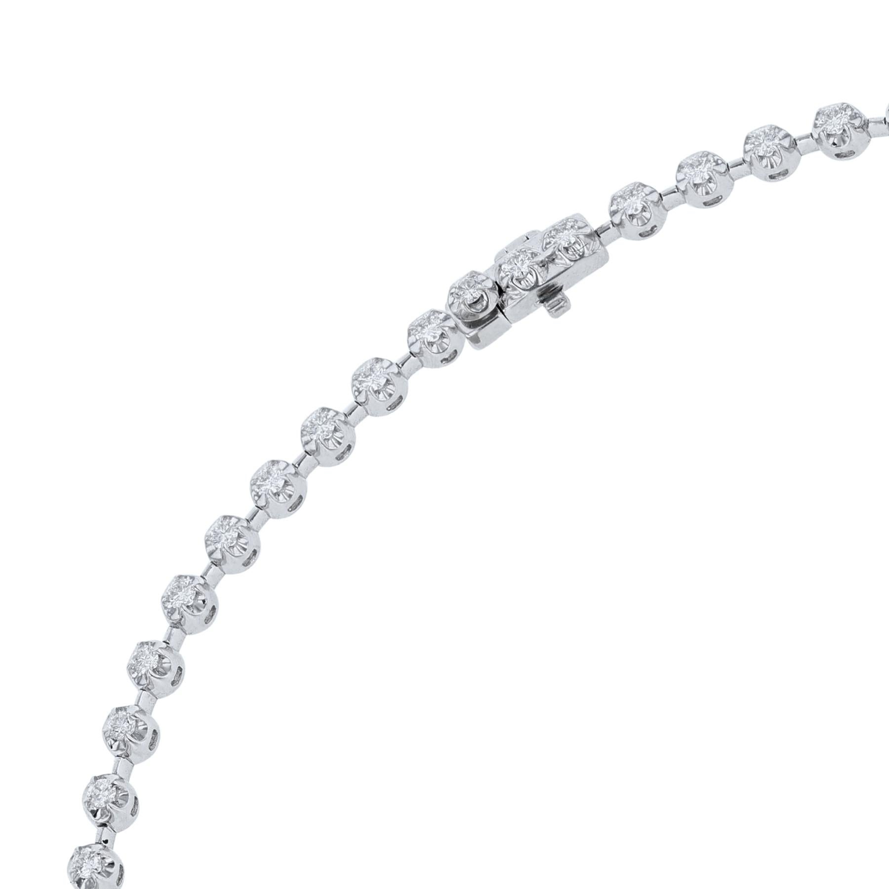Modern 18K White Gold Diamond Long Necklace, 9.32ct For Sale