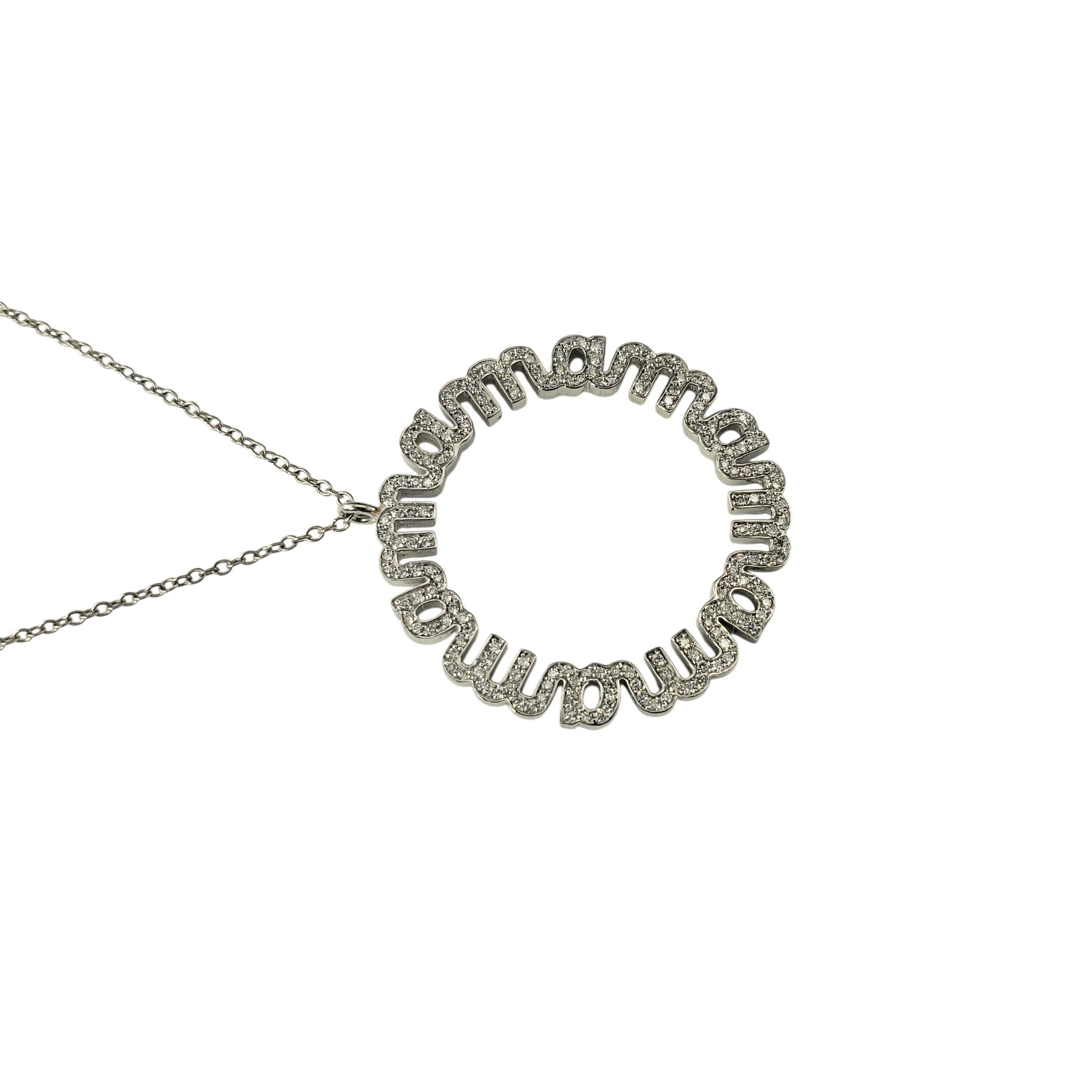 Taille brillant Collier à pendentif circulaire 