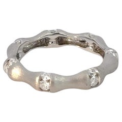 18K Weißgold & Diamant Ring mit mattem Finish