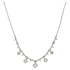 18K White Gold Diamond Necklace 1.25ct