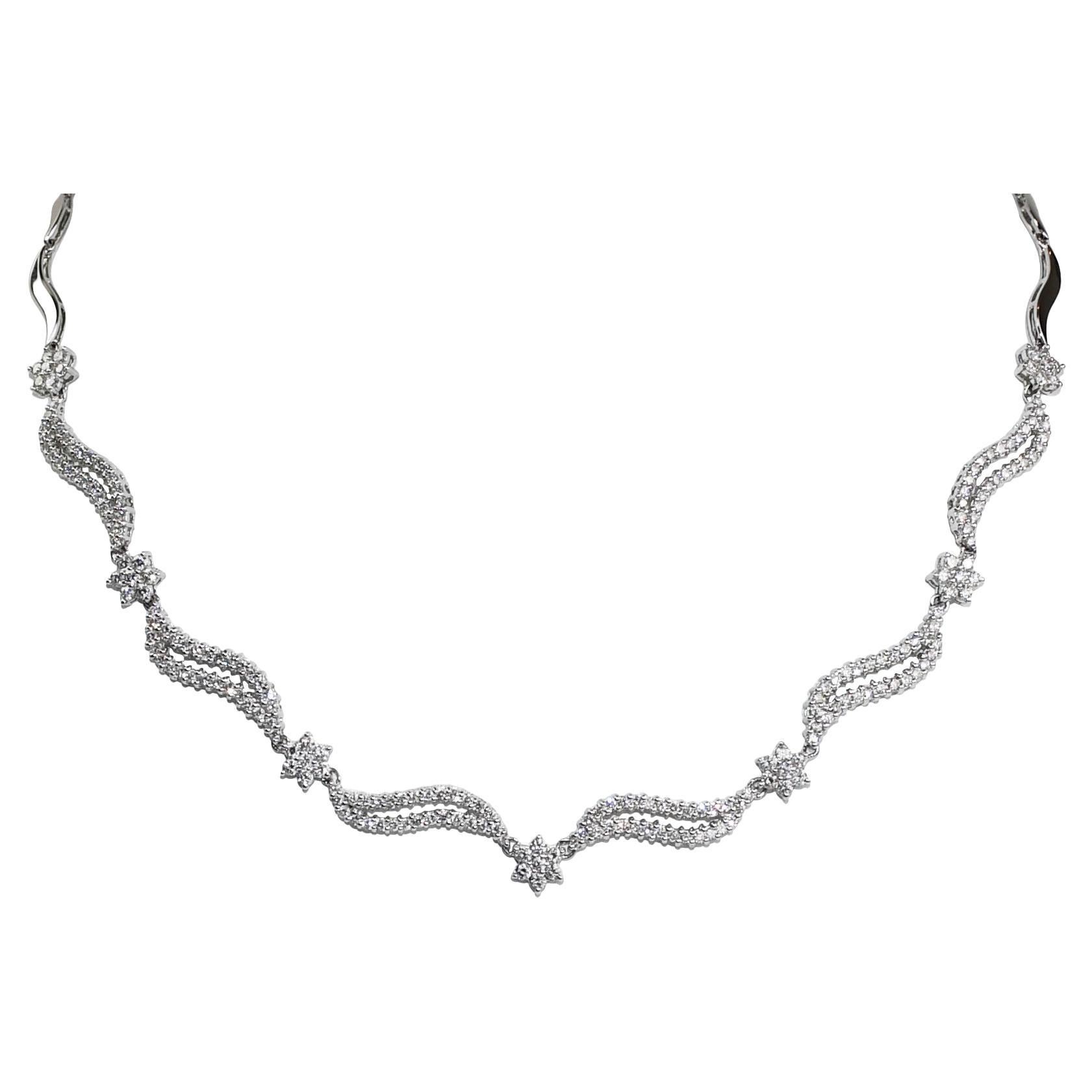 Collar de Diamantes de Oro Blanco de 18K 2.00ct