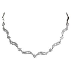 Collier en or blanc 18 carats avec diamants 2,00 carats