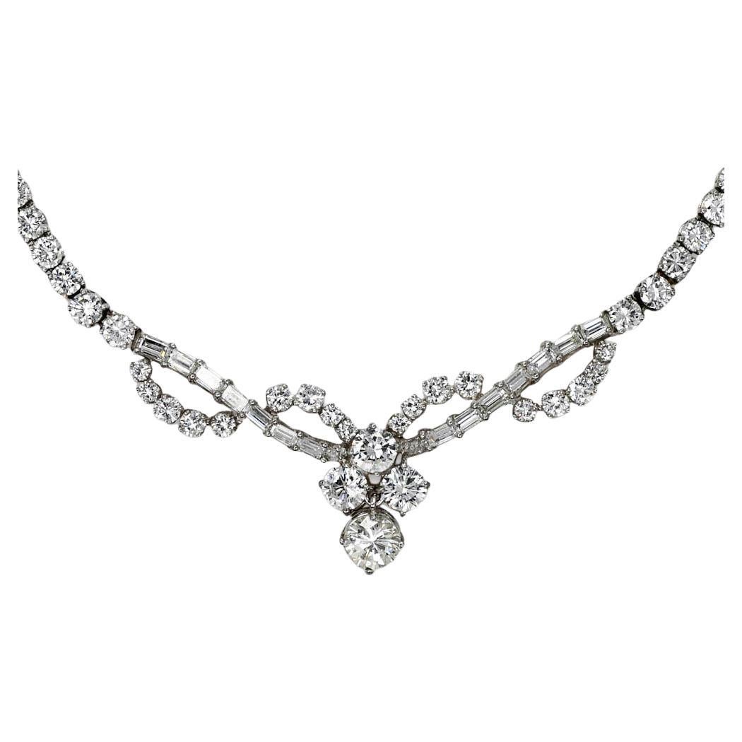 18K White Gold Diamond Necklace, 8.81tdw, 22g