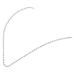 Cadena de collar de diamantes de oro blanco de 18 quilates con 2,02 quilates de diamantes finos