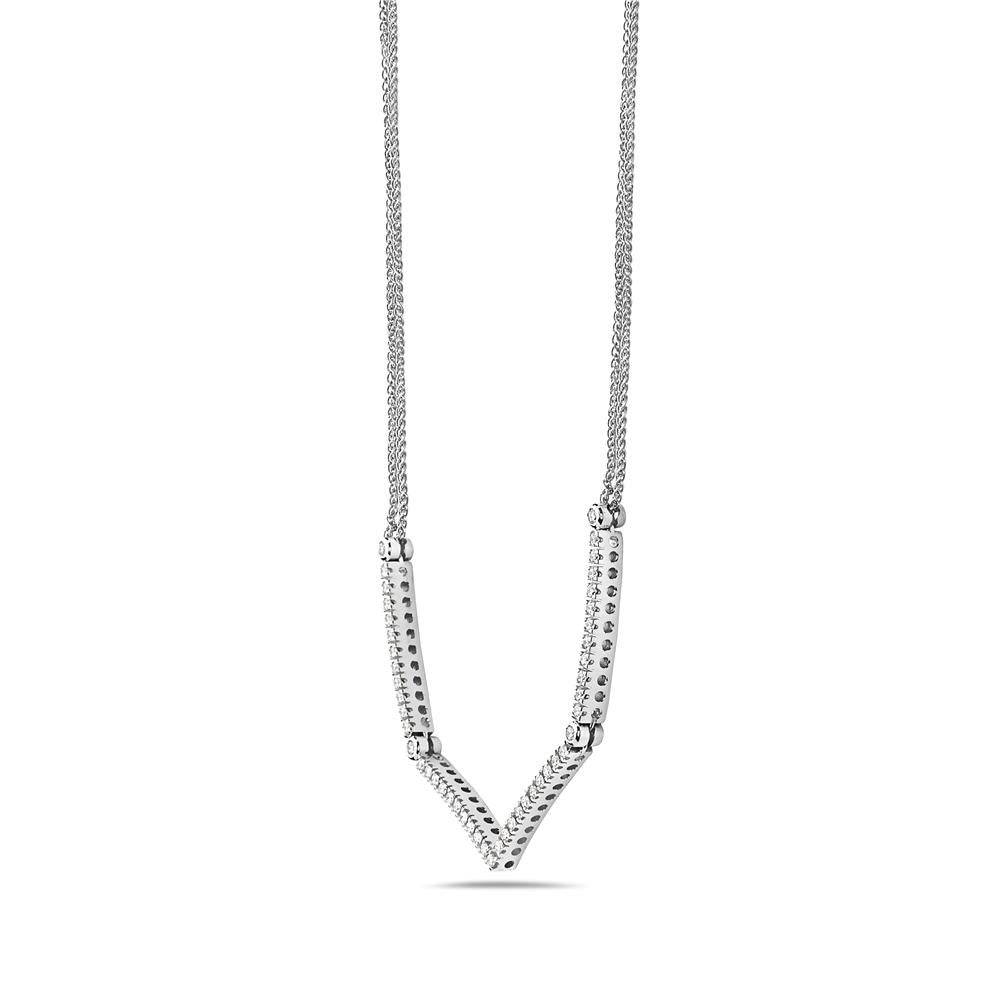 Questa collana presenta 0,69 carati di diamanti incastonati in oro bianco 18 carati. 10,6 grammi di peso totale. Prodotto in Italia.

Le visite sono disponibili nel nostro showroom di NYC su appuntamento.