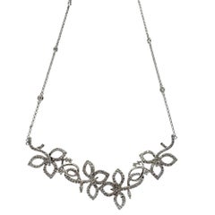 18K White Gold Diamond Necklace