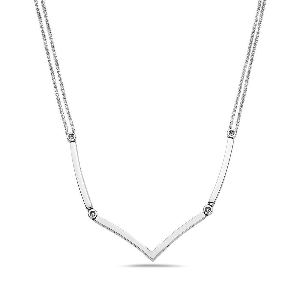 Contemporaneo Collana di diamanti in oro bianco 18 carati in vendita